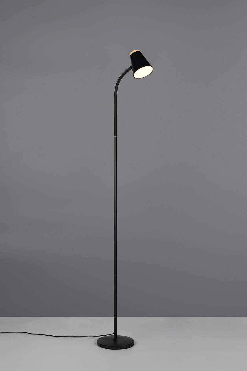 Lampadar Pongo, RL, 19.5x145 cm, 4.5W, 1x SMD, plastic, negru/natur - imagine 6